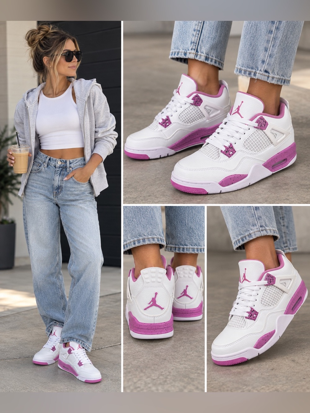 Jordan 4 Retro White Pink Oreo Size
US (Womens) 8.5 Great Condition